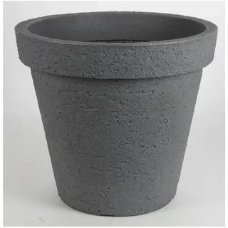Jelenia Plast Pflanzenkübel `Pisa` 58 x 53cm großer Übertopf Blumen grau Kunststoff