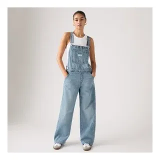 Levi's für Damen. 000UG-0004 Baggy-Latzhose in Mittelblau (M), Lässig, Baumwolle, Denim