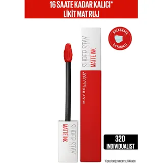 New York Flüssiger Lippenstift mit mattem Finish, 16h Halt ohne Abfärben, Vegane Formel, Super Stay Matte Ink Spiced Up, Nr. 320 Individualist 5ml