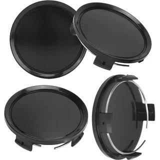 4 Stück Nabendeckel 74mm, ABS Metall Radnabenkappen OD 74mm ID 69mm Radnaben Mittelkappen Schwarz Radreifen Mittelfelgen Nabenabdeckung mit Metallring, Radfelgen Naben Mittelkappen für Fahrzeuge
