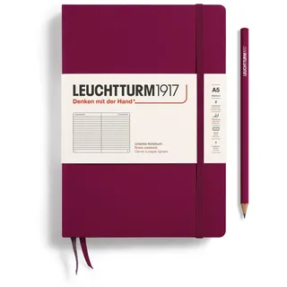 Leuchtturm1917 Notizbuch Medium A5 Rot liniert
