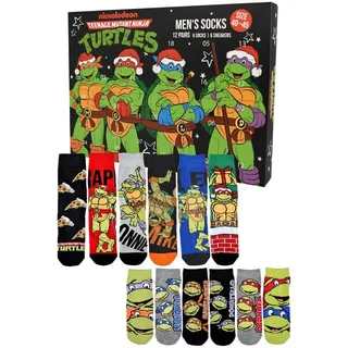 United Labels® Adventskalender Teenage Mutant Ninja Turtles Socken Adventskalender 12 Paar Socken bunt