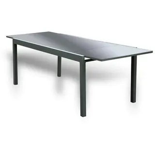 Home Deluxe - Gartentisch ausziehbar 180 - 240 cm aus Aluminium - Dunkelgrau