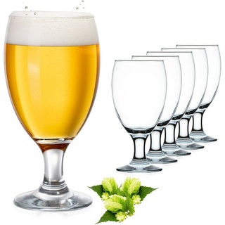 PLATINUX Bierglas Biertulpen, Glas, Biergläser 500ml (max.610ml) Bierkrüge Bierschwenker Pilsgläser weiß