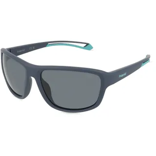 Polaroid PLD 7049/S Unisex-Sonnenbrille Vollrand Quadratisch Kunststoff-Gestell, blau
