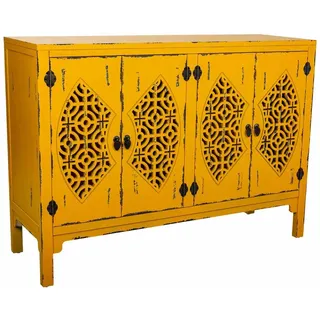 Wanderlust Anrichte, Gelb, Holzwerkstoff, 120x87x40 cm, Esszimmer, Anrichten