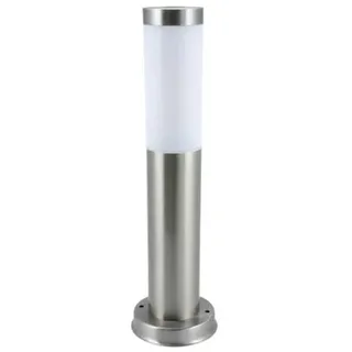 Heitronic Sockelleuchte Edelstahl 45 cm E27 IP44 mit Bewegungsmelder silber