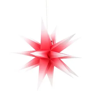 Annaberger Faltstern für Innen - Rot-Weiß, 35 cm, Hängeornament aus Papier für Weihnachten und Geburtstag