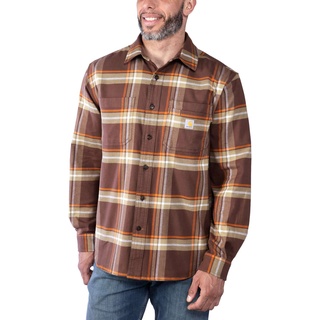Carhartt Flannel L/S Plaid Shirt 105945 - chestnut - S