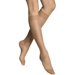 ITEM m6 - Kniestrümpfe mit Kompression für Damen, 15 DEN, 42-44, "INVISIBLE KNEE-HIGH, Toffee - 40