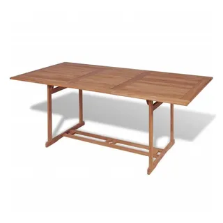 vidaXL Teak Gartentish 180 x 90 x 75 cm natur