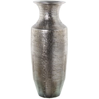 DRW Keramik-Bodenvase in Silber 30 x 80 cm, Mehrfarbig, Grande