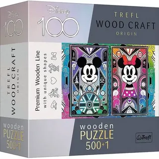 TREFL Wood Craft Origin Puzzle Mickey Mouse und Minnie 501 Teile