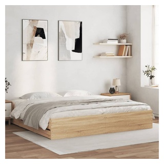 vidaXL Bett Bettgestell mit Schubladen Sonoma-Eiche 180x200cm Holzwerkstoff braun 200 cm x 180 cmvidaXL