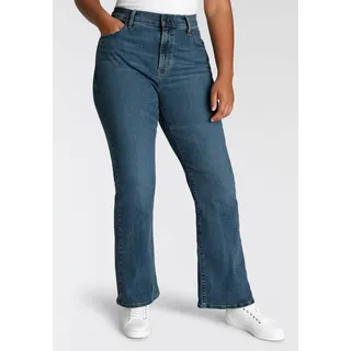 Bootcut-Jeans LEVI'S PLUS "725" Gr. 16 (46), Länge 32, blau (absence of light) Damen Jeans Bootcut High Rise