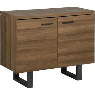 Beliani Sideboard 94 x 79 x 42 cm Braun/Grau