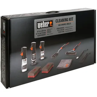 Weber Reinigungsset für Emaille-Grills: 3 Grillbürsten Reiniger Non-Stick