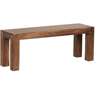 möbelando Esszimmer Sitzbank Mumbai Massiv-Holz Sheesham 120 x 45 x 35 cm Holz-Bank Natur-Produkt Küchenbank im Landhaus-Stil