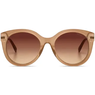 KOMONO Ellis Metal Sahara White Gold Unisex Runde Bio-Nylon-Sonnenbrille für Damen und Herren mit UV-Schutz und kratzfesten Gläsern - Einheitsgröße