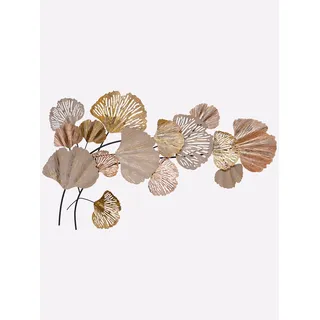 Wanddekoobjekt HEINE HOME, bunt (braun, goldfarben), B:125cm H:74cm T:4,5cm, Wanddekoobjekte