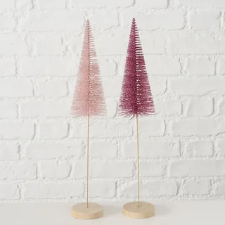 Deko Baum Bäumchen Dekoaufsteller H 40 cm rosa Kunststoff 2er Set