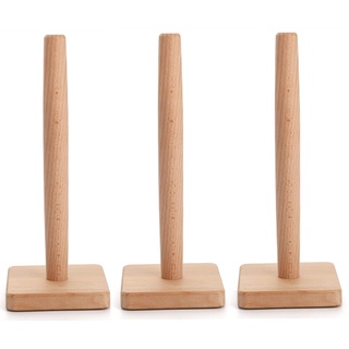Dicunoy 3 Stück Küchenrollenhalter aus Holz, Vertikale Papierhandtuchhalter,Zewa Rollenhalter für Badezimmer, Wohnzimmer, Schlafzimmer, Heimdekoration