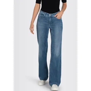 MAC Dream Wide Leg Jeans in mittelblauer Waschung-D38 / L30
