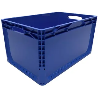 Karton EU Eurobox geschlossen 60 x 40 x 32 cm Blau lebensmittelecht Eurobehälter Transportbox Lagerbox Behälter Lagerkiste Stapelbox