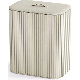 Joseph Joseph Wäschesortierer Tota Twin Luxe 90-Liter-Wäschekorb (1 St), leicht vorsortier- und entleerbar beige