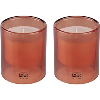 Schöner Wohnen Kollektion Duftkerze Mod. Sandalwood L, 2er Set Warmer, eleganter Duft Weiß