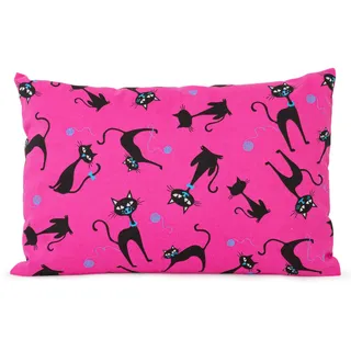 Heublumen-Kissen - 30x20cm Katze-pink + Bio-Inlett - Inhalt: Heublumen - 100% naturrein