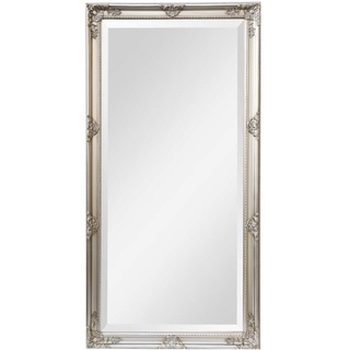 LC Home Wandspiegel Barock Silber ca. 200 x 100 cm Antik-Stil m. Facettenschliff XL Ganzkörperspiegel, Gaderobespiegel, Flurspiegel, Spiegel klassisch