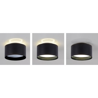 näve LED Deckenspot Trios, LED fest integriert, Neutralweiß, Warmweiß, 1 Deckenspot, 3 Strahler Einstellungen möglich schwarz Ø 14 cm x 9 cm