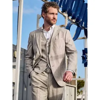 engbers Herren Leichtes Anzugsakko in Leinenoptik Beige regular uni - 48