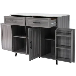 Celya Küchenwagen küchenwagen mit rollen,Sideboard mit Stauschränken und 2 Schubladen grau