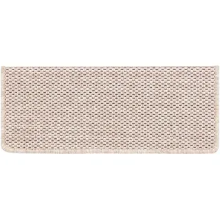 casa pura Stuffenmatten innen 1 Stück, rechteckig Selbstklebend in Sisal-Optik Treppenstuffen Matten Beige 65x23,5 cm Kalkuta