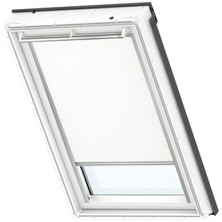 Velux Dachfensterrollo DKL SK06 1025S  (Farbe: Weiß - 1025S, Farbe Schiene: Aluminium, Manuell)