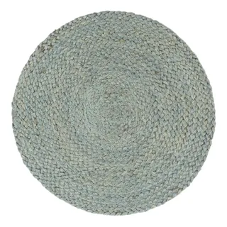 vidaXL Tischsets 6 Stk. Uni Olivgrün 38 cm Rund Jute