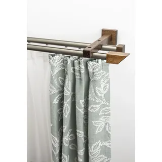 GARESA Gardinenschiene Cubus 2-läufig Ø 0 mm 220 cm Braun/Grau