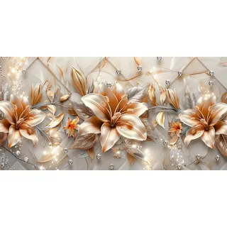 Diamant Painting Bilder Blume, 5D Diamond Painting Kunst Diamond Painting Erwachsene XXL 60x120cm, Groß Diamond Painting Erwachsene Mosaikherstellung Strass Stickerei Malerei für Wanddeko Geschenk