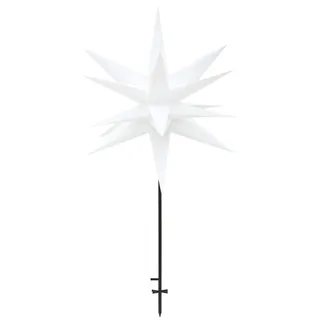 LED Stern STAR-MAX "Weihnachtsstern, 3D-Optik, Weihnachtsdeko aussen" Lampen Gr. Ø 100 cm Höhe: 165 cm, weiß Dekofiguren mit Erdspieß