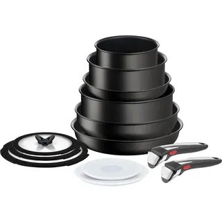 Tefal Ingenio Unlimited On Töpfe & Pfannen Set, 13-teilig, stapelbar, platzsparend, antihaftbeschichtet, Induktion, schwarz, L3959443