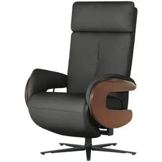 HIMOLLA Fernsehsessel 7818 Leder 75 x 120 x 90 cm schwarz elektrisch
