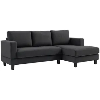 Homcom Eckcouch Cord 3-Sitzer Dunkelgrau