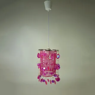 PINKY CHIP - Pendel-LeuchtenSCHIRM pink, trendiger Leuchtenschirm aus hochwertigem Kunststoff und Organza-Stoff