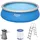 Aufstellpool ⌀ 457 x 122 cm Blau inkl. Filterpumpe + Leiter