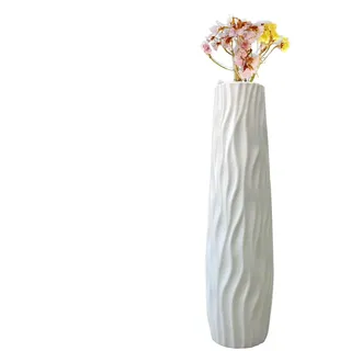 Bodenvase Groß Vintage 58 cm Hoch Vase Große Bodenvasen Standvase für Boden für Wohnzimmer Esszimmer Schlafzimmer Corner Flur Büro