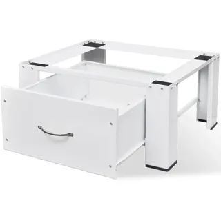vidaXL Waschmaschinen-Untergestell mit Schublade, Weiß, 63 x 54 x 31 cm
