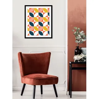 Bild QUEENCE "Samuel", bunt (farbe rahmen: schwarz, farbe bild(er): bunt), B:50cm H:70cm, Acrylglas, Holz, Papier, Bilder, Bild, HD Premium Poster-Druck inkl. Holzrahmen