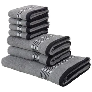 OTTO home Jonnie Handtuchset 7-tlg. grau